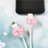 2 Pieces Beautiful Bow Silicone Charger Cable Protective Cover Cable Holder Clip Anti-break Transparent Cord Cover Wrap