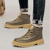 Designer Brand Men's Elevated Shoes Personalized Genuine Leather Boots Men's Outdoor Work Wear Boots Winter High Top Shoes