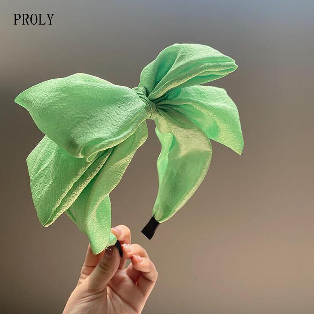PROLY New Fashion Women Headband Double-layer Big Bowknot Hairband Wide Side Headwear Girls Summer Turban Hair Accessories