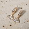 Chic Geometry Shaped Zirconia Dangle Earrings Fashion Jewelry for Daily Wear