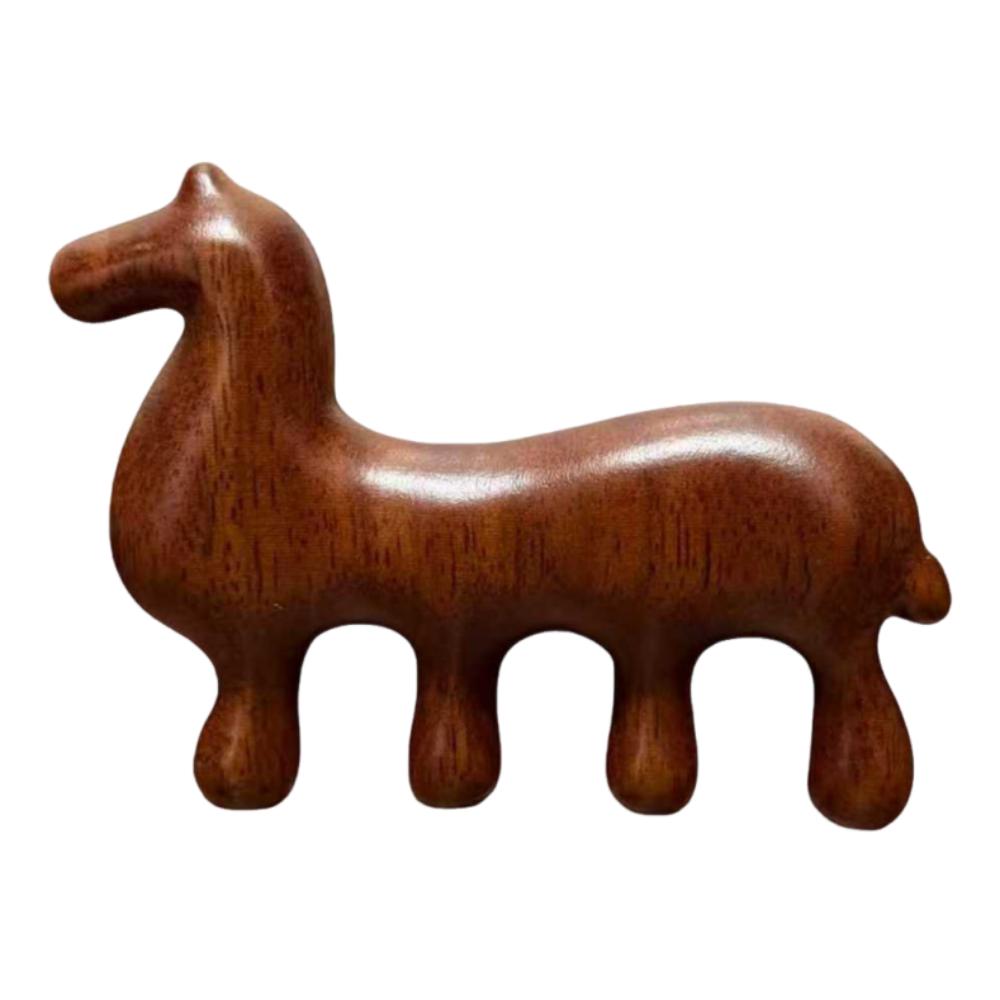 

Zodiac Horse Design Meridian Massage Comb Scalp Relax Point Massage Sandalwood Hair Comb Blood Circulation Comfortable