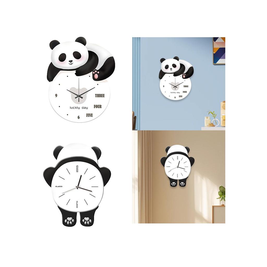 Animal Wall Clock Cartoon Home Decor Animal Collection Adorable Wall Hanging Clock for Bedroom Nursery Office Farmhouse Kitchen