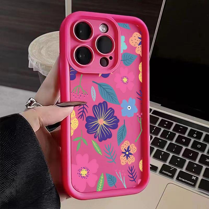 Colorful Leaves Flowers Phone Case For iPhone 17 Pro Max Air 16 15 14 13 12  XS X XR 7 8 Plus 16E Air Shockproof Bumper Cover