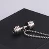 Fashionable Men's Dumbbell Fitness Necklace Titanium Steel Pendant Bell Fashion Accessory
