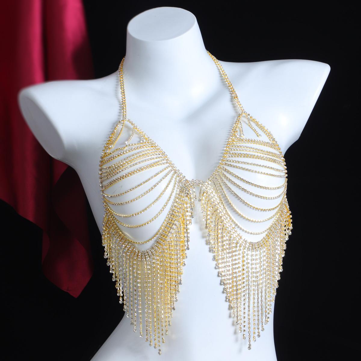 

2025 New Sexy Tassel Body Chain Set Shiny Erotic Jewelry Body Chain
