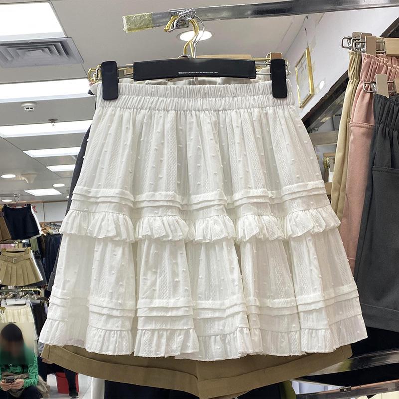 

Белая пышная юбка А-силуэта с высокой талией - Лето 2025 г. S белый