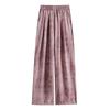 Women Casual Designer Loose Wide Leg Pants Girls Tie Dye Stacked Straight Leg Slacks Pink Black Apricot Baggy Pants