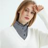 Ins Fake Collar Plaid Shirt Detachable Collars Solid Shirt Womens Dickie Collar White Girls Top Clothes Dickey Collar For Women