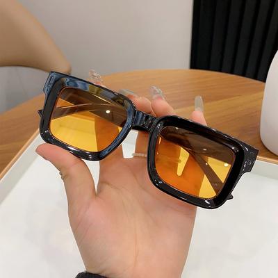 Women Retro Irregular Polygonal Sunglasses Fashion Colors Wide Legs Anti Blue Light Versatile Outdoor Sun Glasses