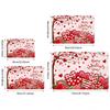 2D Flat Valentine Hearts Roses Flannel Door Mat Non Slip Romantic Love Theme Rug for Bedroom Living Room Gift Decor