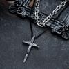 Kreuzkette Herren Titanstahl Nicht Verblassend Hochwertiges Gefühl Vielseitiges Persönlichkeitsdesign Sommer Accessoires Damen Trend Einfacher Schmuck