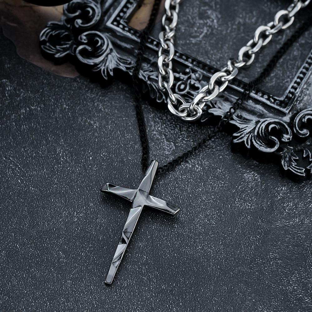 Kreuzkette Herren Titanstahl Nicht Verblassend Hochwertiges Gefühl Vielseitiges Persönlichkeitsdesign Sommer Accessoires Damen Trend Einfacher Schmuck
