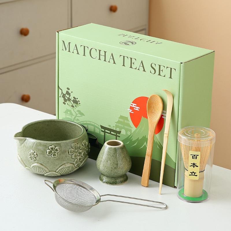 Matcha Bowl With Matcha Whisk Set Japanese Matcha Tea Set Matcha Making Kit Tranditional Song Dynasty Tea Ceremony Accessories