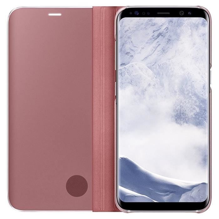 Skal Samsung Galaxy S8 Optimerad betraktningsvinkel Genomskinligt S-View Skal För Samsung Galaxy S8 (Ros Eller)