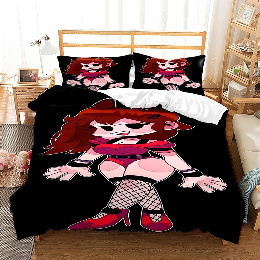 3D Friday Night Funkin Bedding Set Single Twin Full Queen King Size Friday Night Funkin Bed Set Children Kid Bedroom Duvet cover