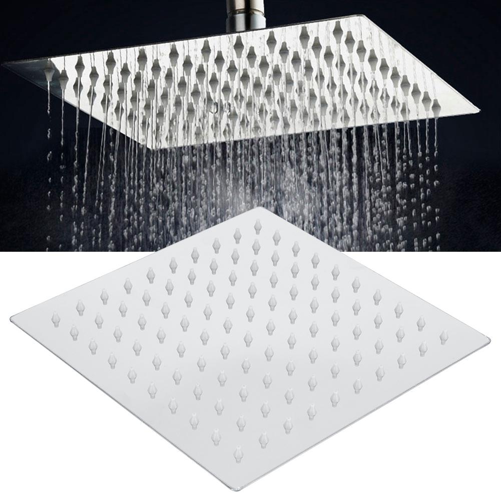 G1/2in Thread Wall Mounted Stainless Steel 8in Rainfall Showerhead Top Spray Shower Head Bathroom