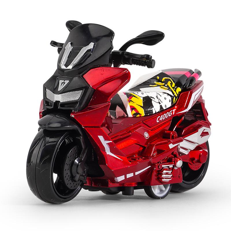 Trendy Mini Motorcycle Keychain Pendant: Cool Model Figurine Car Keyring Toy