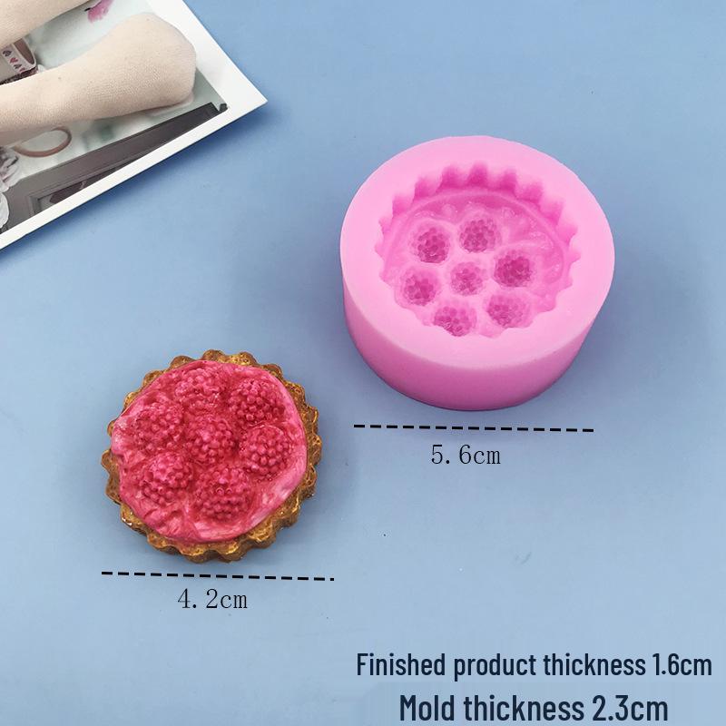 Raspberry & Strawberry Tart Pinching Mold - Handmade Candle & Chocolate Mold