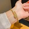 Armband Zirkon Mode Schlangenförmiges Armband Offen Leichter Luxus Hand Schmuck Hochwertiger Schmuck