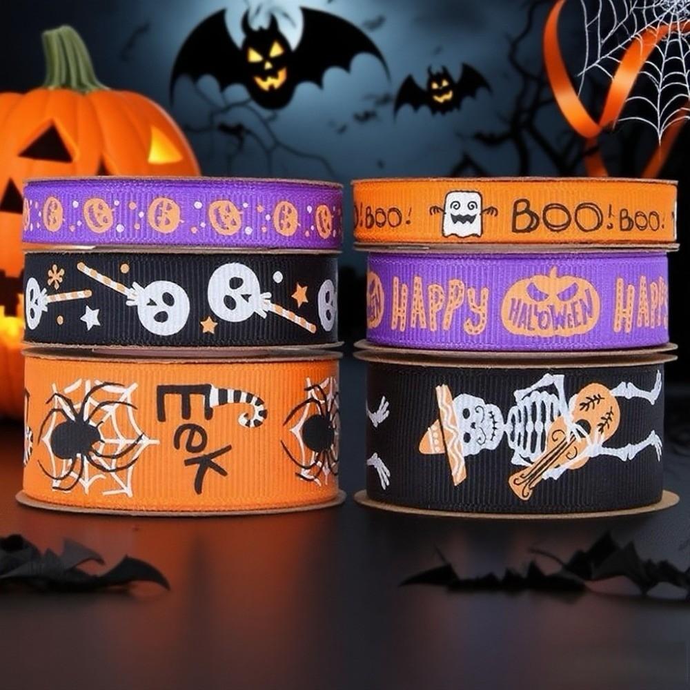 Pumpkin Halloween Decorative Ribbon Bat DIY Ribbon Strips  Party Decor