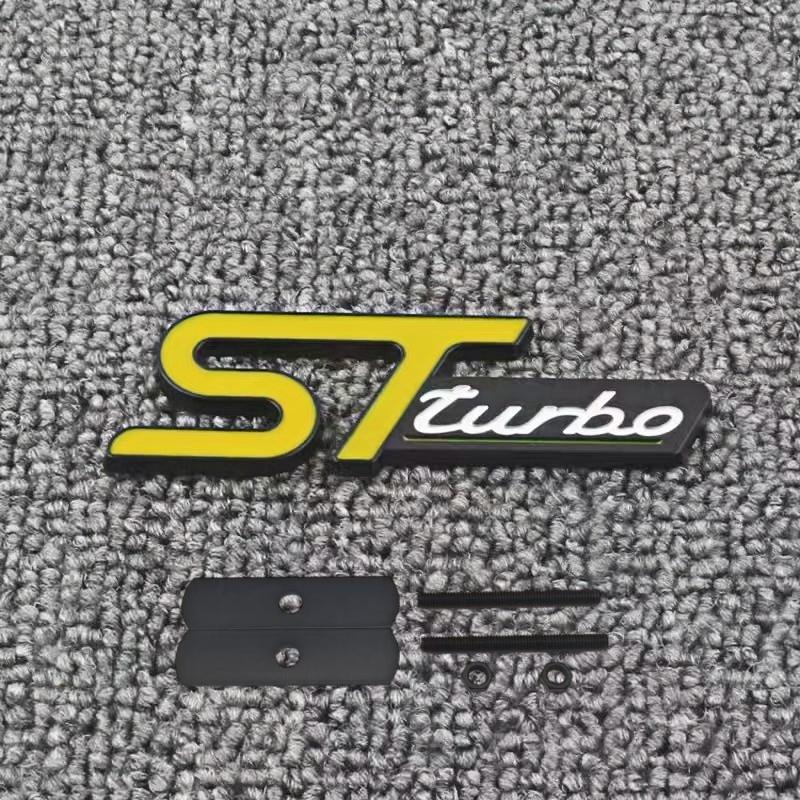 3D Metal STLine STTurbo Logo Emblem Decal Front Grill Fender Side Badge Sticker for  Kuga Fiesta Mondeo and Other Automobile Brands