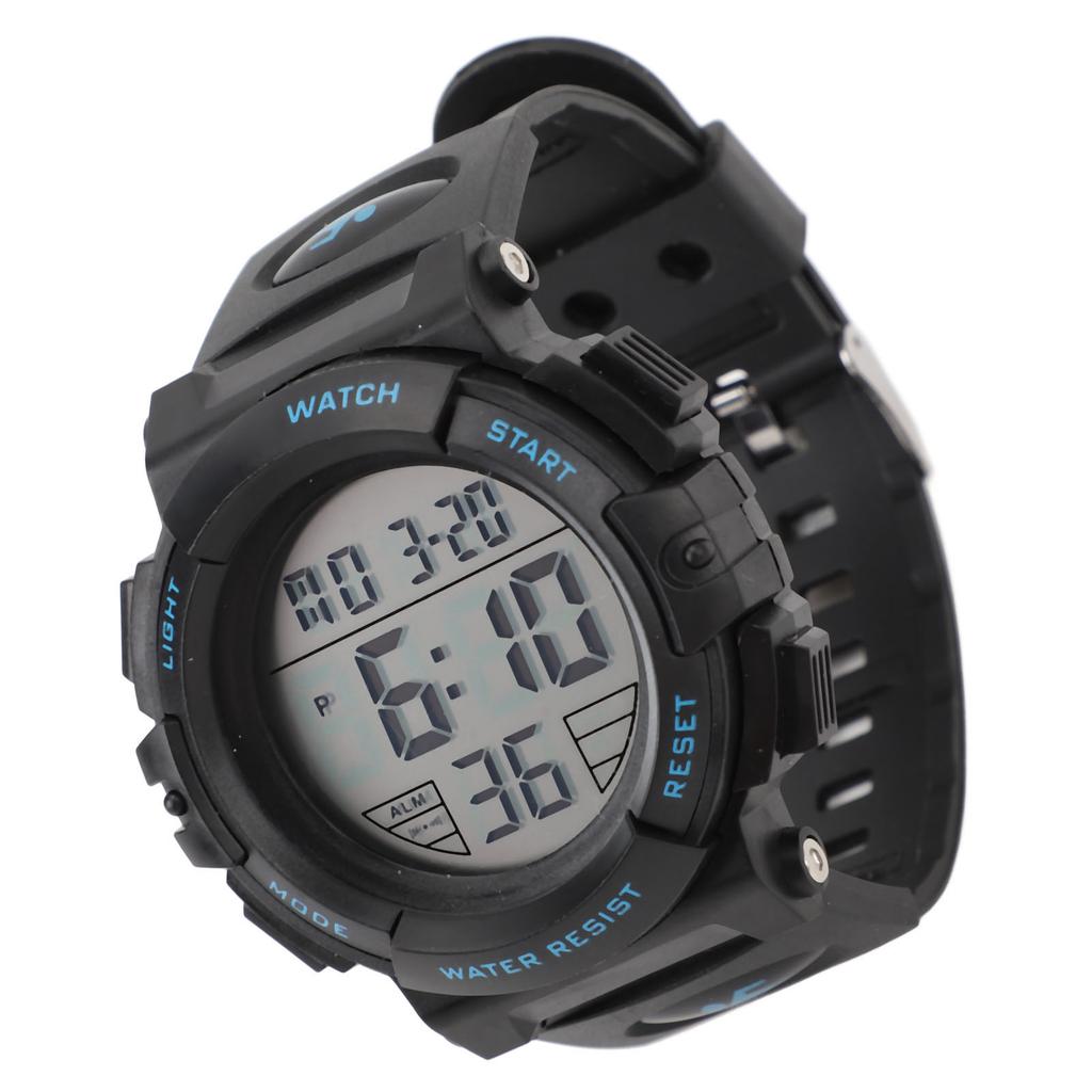 Men Digital Watch with Calendar and Alarm Clock Waterproof Nightlight Electronic Sports Watch for Outdoor Activities