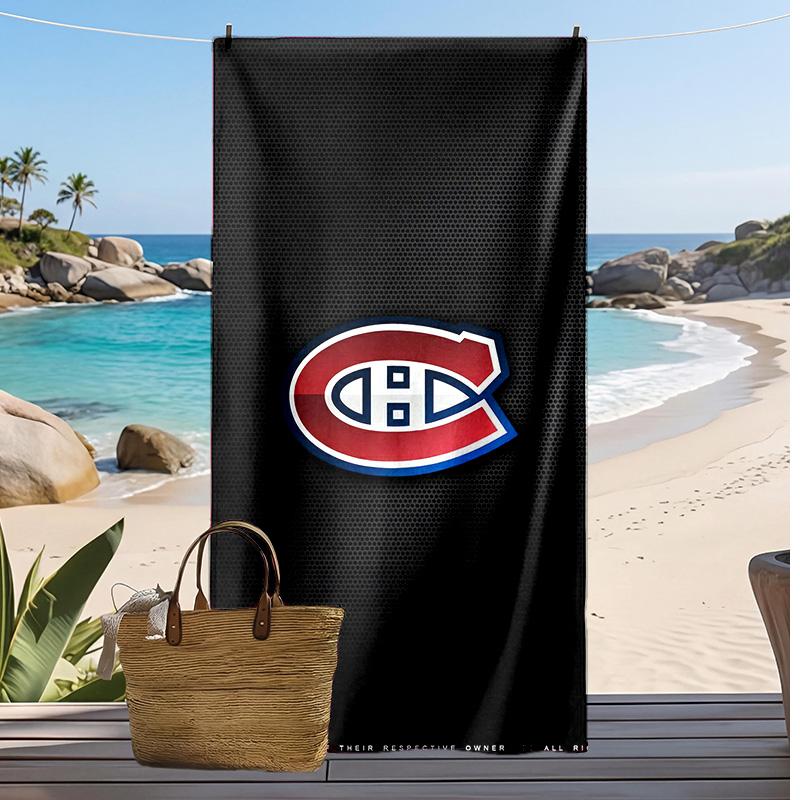 Montreal Canadiens Print Strandtuch Weich Tragbar Schnell?Trockenes Handtuch für Pool Sommerurlaub Outdoor Sport