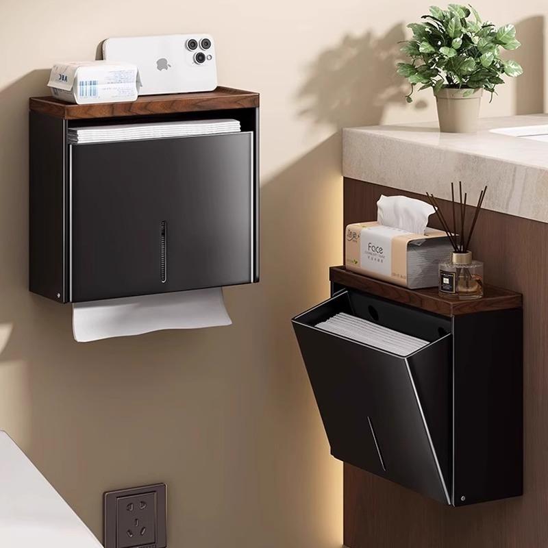 Wall Hanging Tissue Box Rectangular Napkin Organizer Holder Luxury Tissue Storage Boxes Plush Multifunctional Napkin Hanger