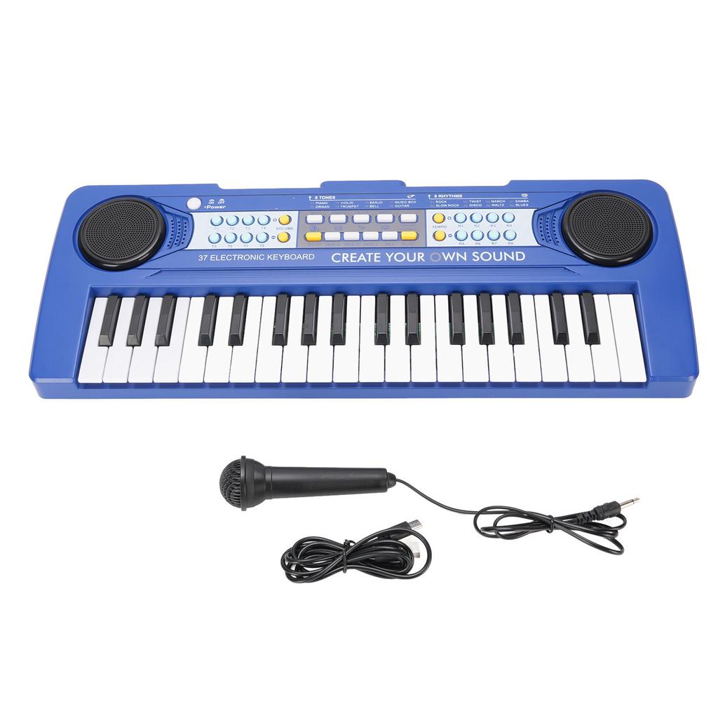 Portable Piano 37 Keys 8 Tones 8 Rhythms 6 Demo Songs Electronic Keyboard Kit for Beginner Kids