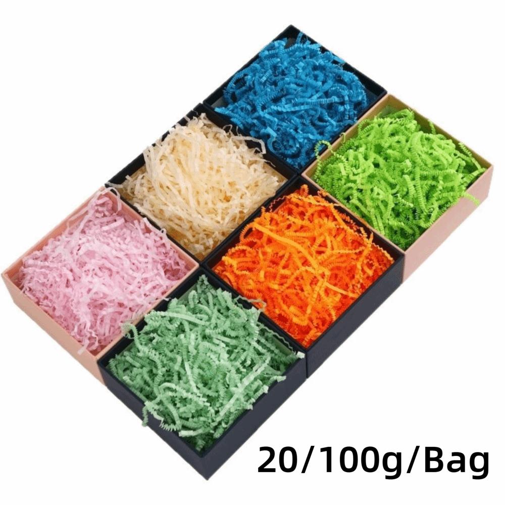 20/100g/Bag Wavy Shredde Raffia Shredded Paper Colorful DIY Wedding Party Crinkle Shredded Paper Confetti Packaging Filler