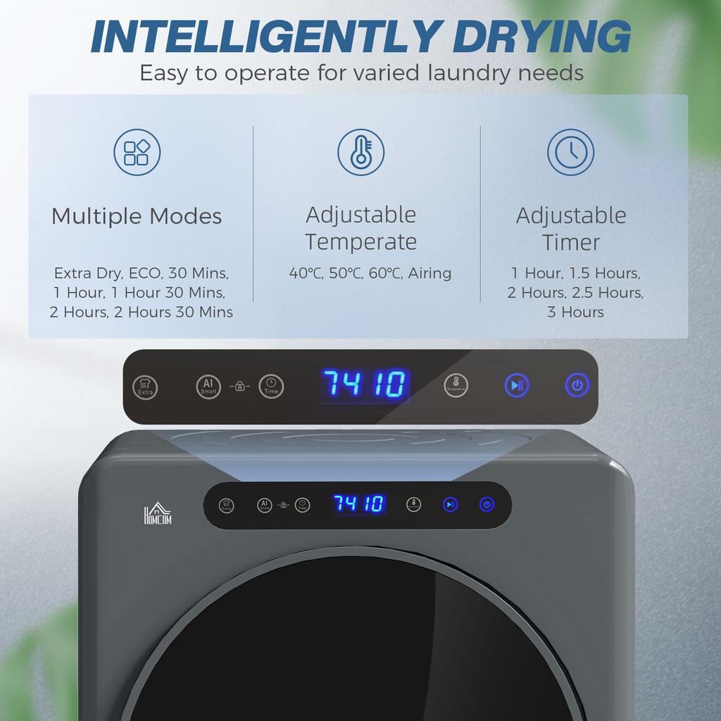 5 Kg Compact 40-60 Degrees C Tumble Dryer - Grey
