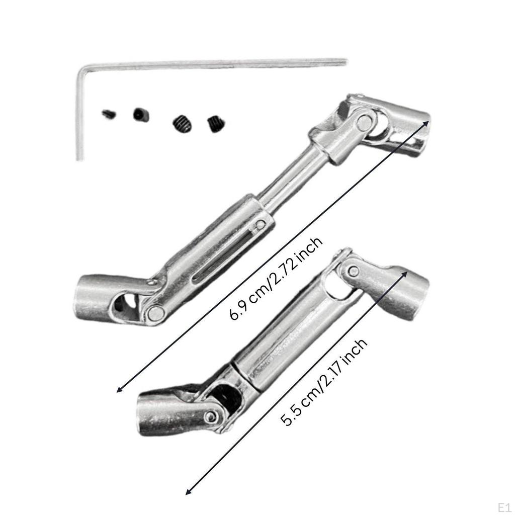 2 Pieces Metal Drive Shaft Upgrade Part RC Car for Rough Terrain, Rock Crawling