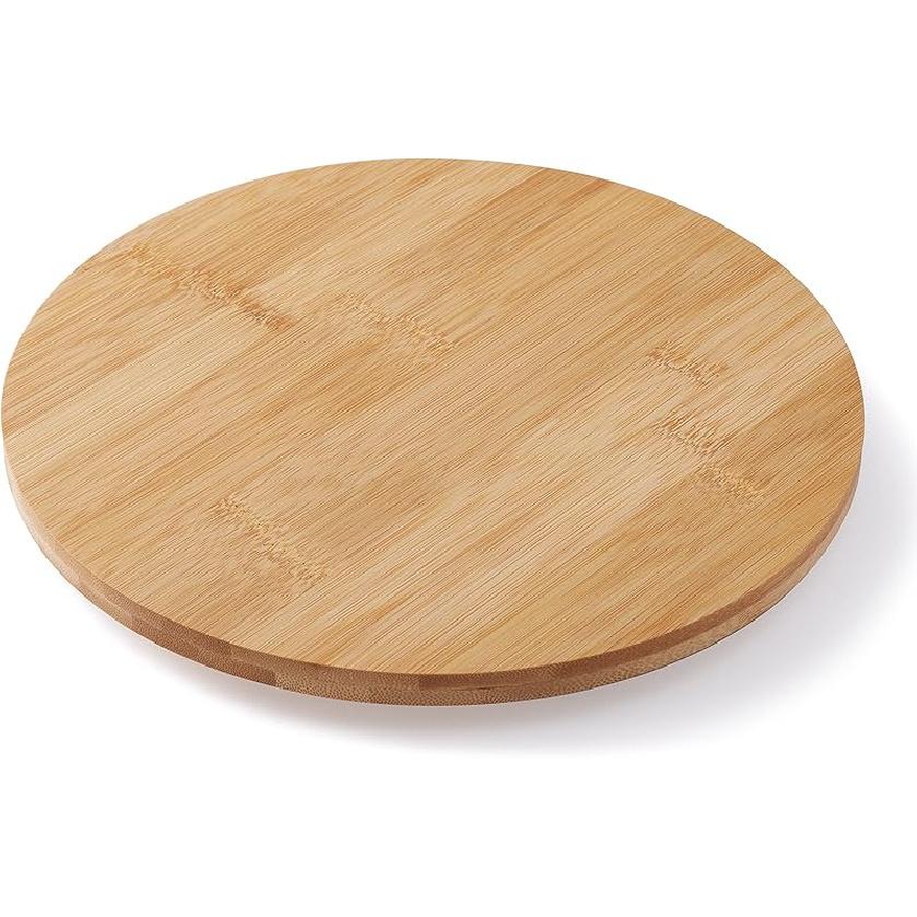 Acacia Wood Lazy Susan, Wood Turntable Tray Cabinet Organizer,14 10 -bamboo