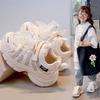 Girls' Sports Shoes Are Comfortable and Breathable Fashion Dad Shoes 2025 Autumn New Foreign Style Pearl Bow Princess Shoes
