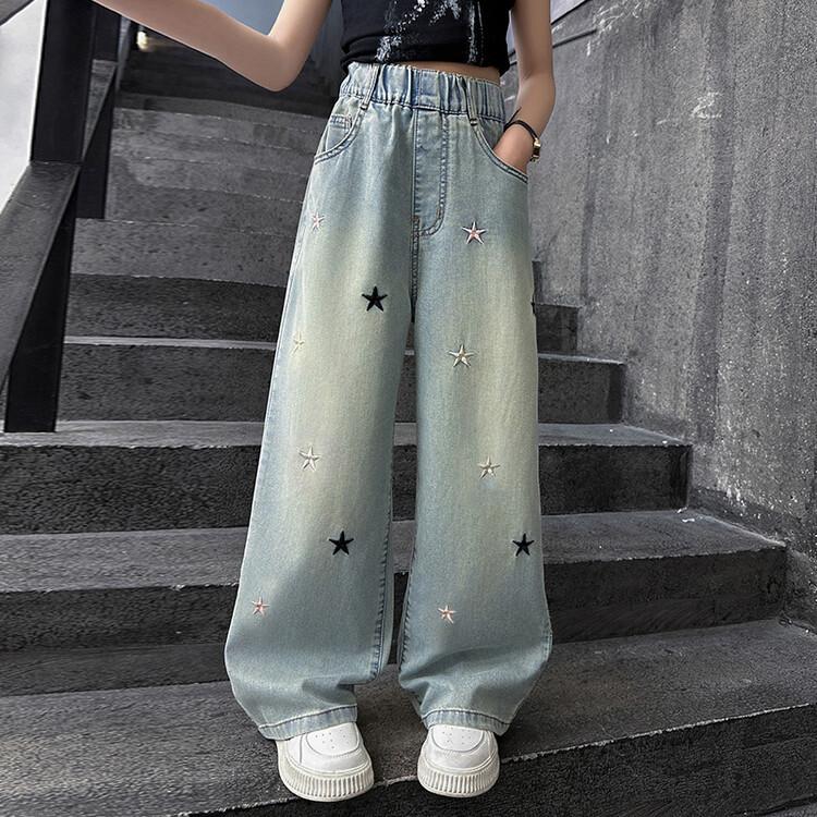 Children's Wide Leg Pants Girls' Jeans Wide Leg Pants Girls' Jeans Korean