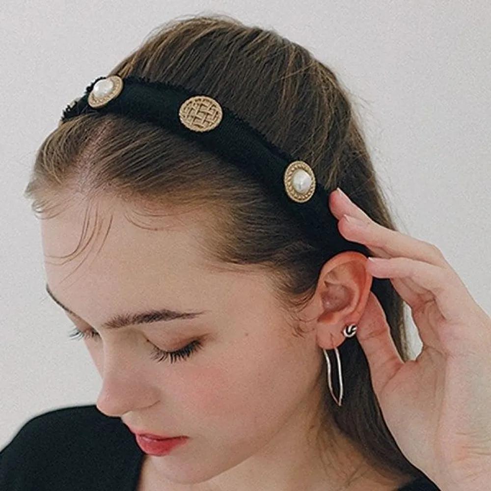 J Lauren Tweed Casting Pearl Hairband H01480