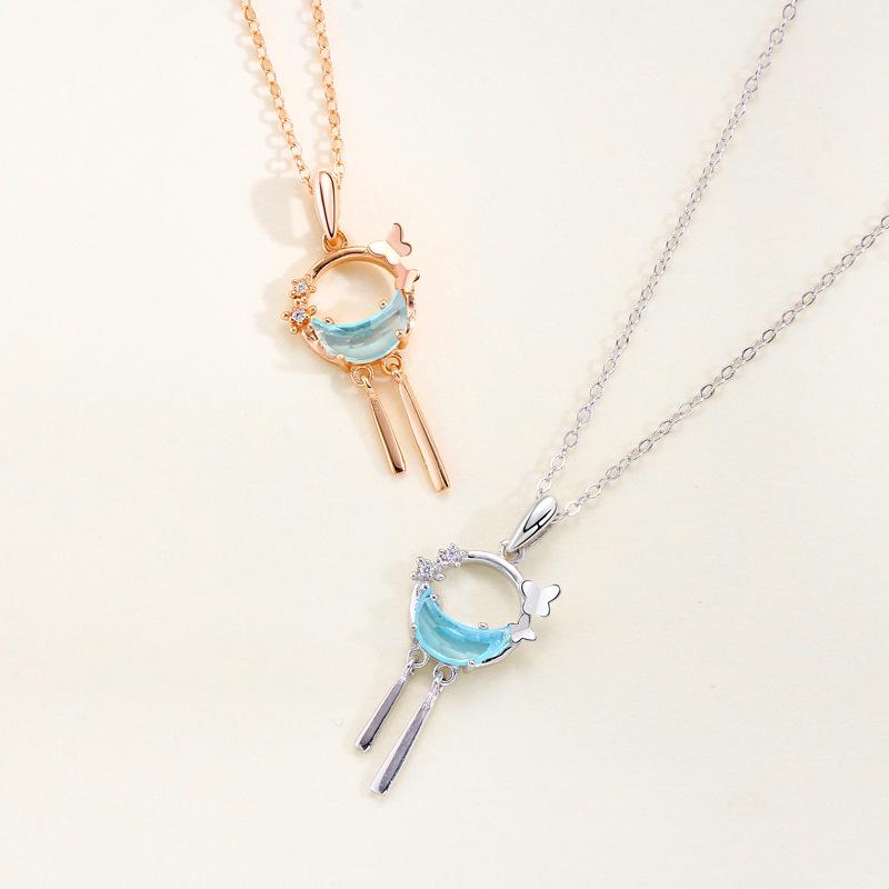 I Fanghua Necklace Women's New Chinese Niche Premium Design Butterfly Galaxy Temperament Pendant Women