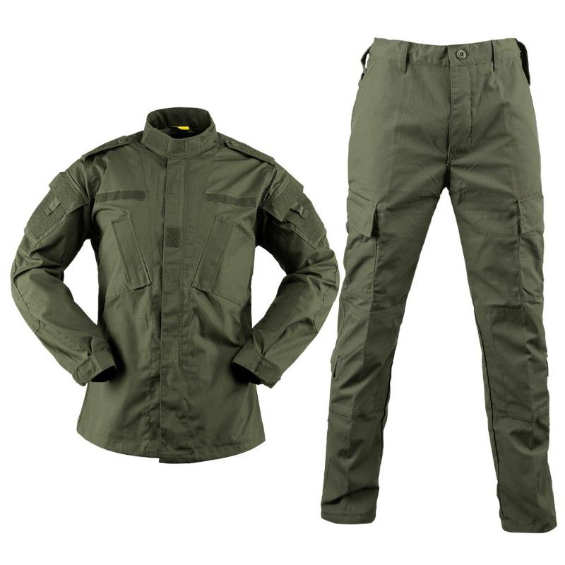 Long-sleeved camouflage suit, outdoor breathable and scratch-proof tactical training suit for military fans
