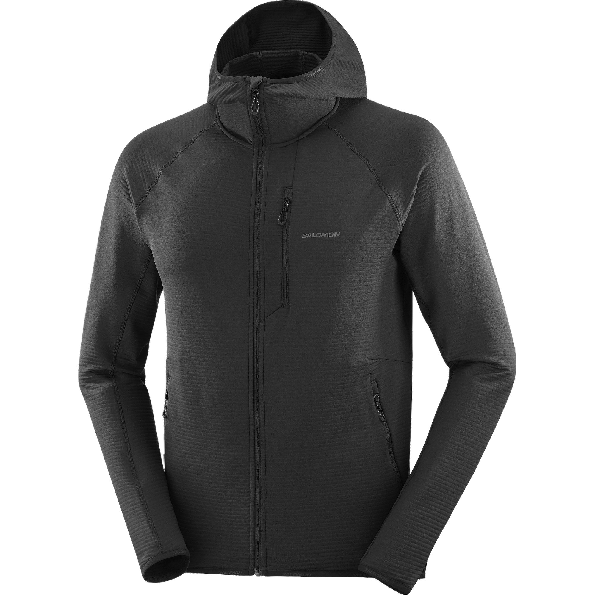

Salomon Essential Lightwarm Hd Slim Fit Comfortable Skin-Friendly Long Sleeve Jacket Men jackets Deep-Black C24325 L