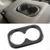 For Honda CR-V + ABS Carbon Fiber Black Look Car Water Cup Frame Panel Cover Trim Sticker Interior Accessories