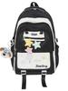 Youthful Nylon Student Backpack With Embroidered Design For School Use