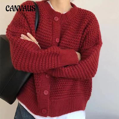 Autunno e inverno maglione da donna giacca con bottoni a vento pigro cardigan lavorato a maglia casual allentato