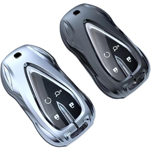 Car Key Cover Zinc Alloy Luxury Shell for Changan CS35PLUS CS55PLUS CS75PLUS CS85 CS55 CS15 CS95 CS75 Eado Fit for UNI-T K Car Key Cover Shell (Gun