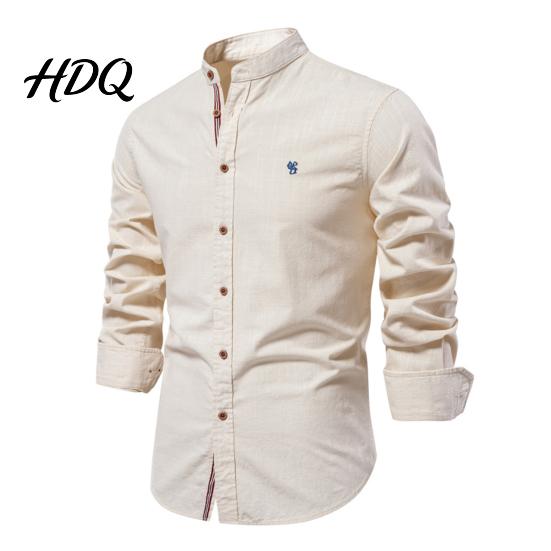 Chemise de Célébration Traditionnelle Formelle Homme Chemise Oktoberfest Coupe Ajustée Col Mao Costume Facile d'Entretien Repassage Facile Haut Manches Longues pour Festival de Biergarten