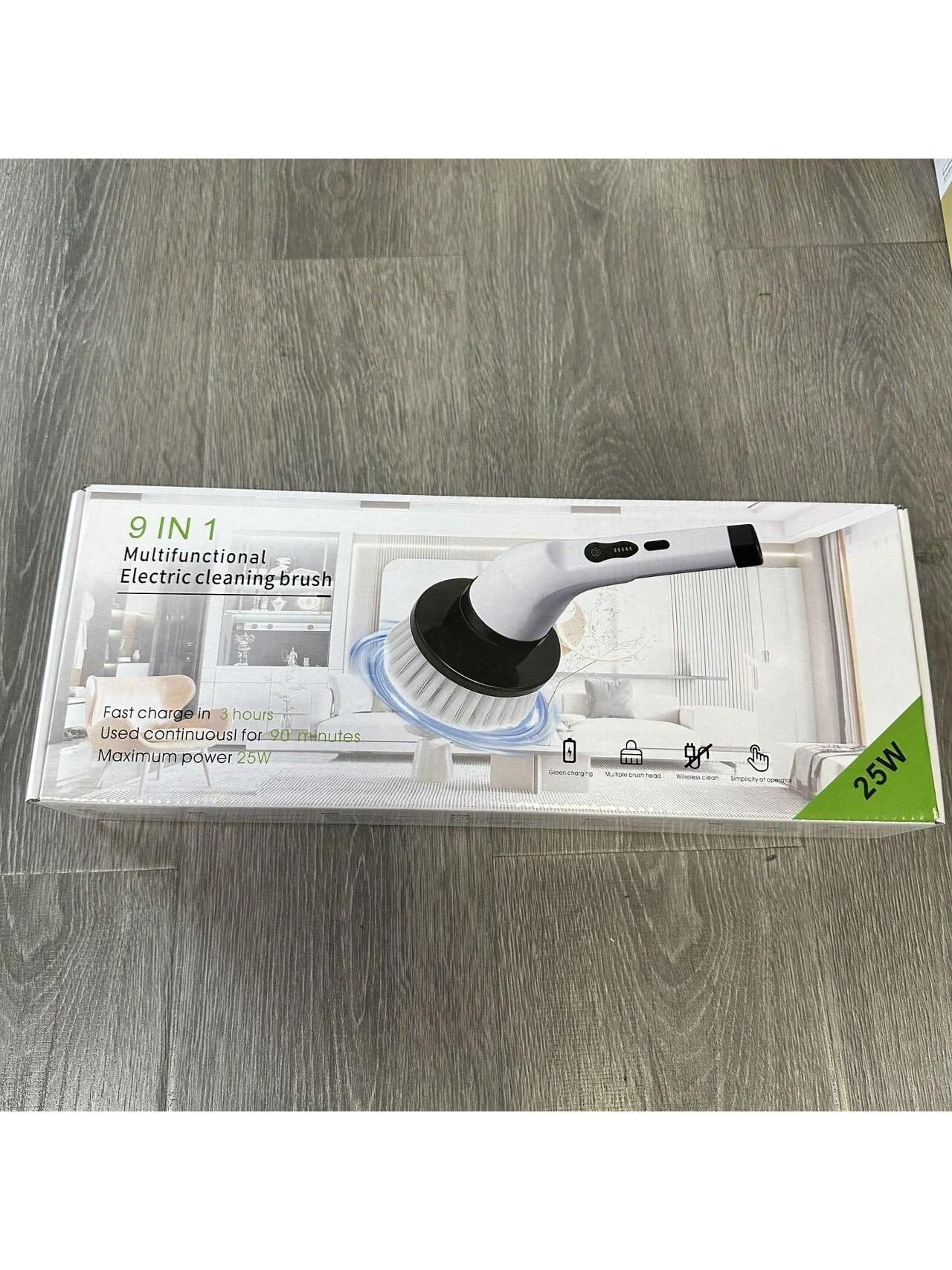 

A box package multifunctional electric cleaning brush for car kitchen bathroom cleaning wireless charging dual-purpose.