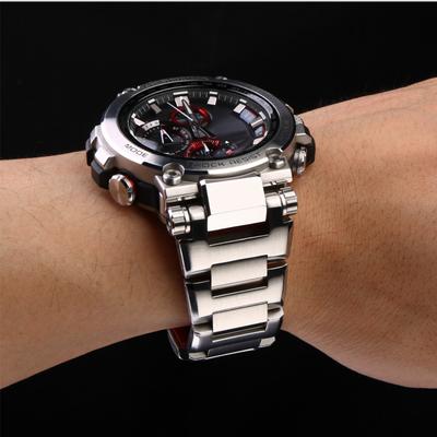 Voor Casio MTG Horloge B1000 Metalen Band Hart van Staal GSHOCK MTG-B1000 316 Roestvrij Staal Horlogeband Zwart zilver Heren Armband