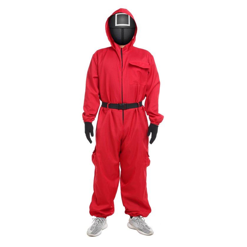 Buy Cozy Costume For Squid Game Jumpsuit With Hood And Mask Fashion