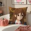 Sweet Romantic Japanese Anime HHorimiya Cushion Cover Pillowcase Short Plush Invisible Zipper Room Sofa Cushion Cover