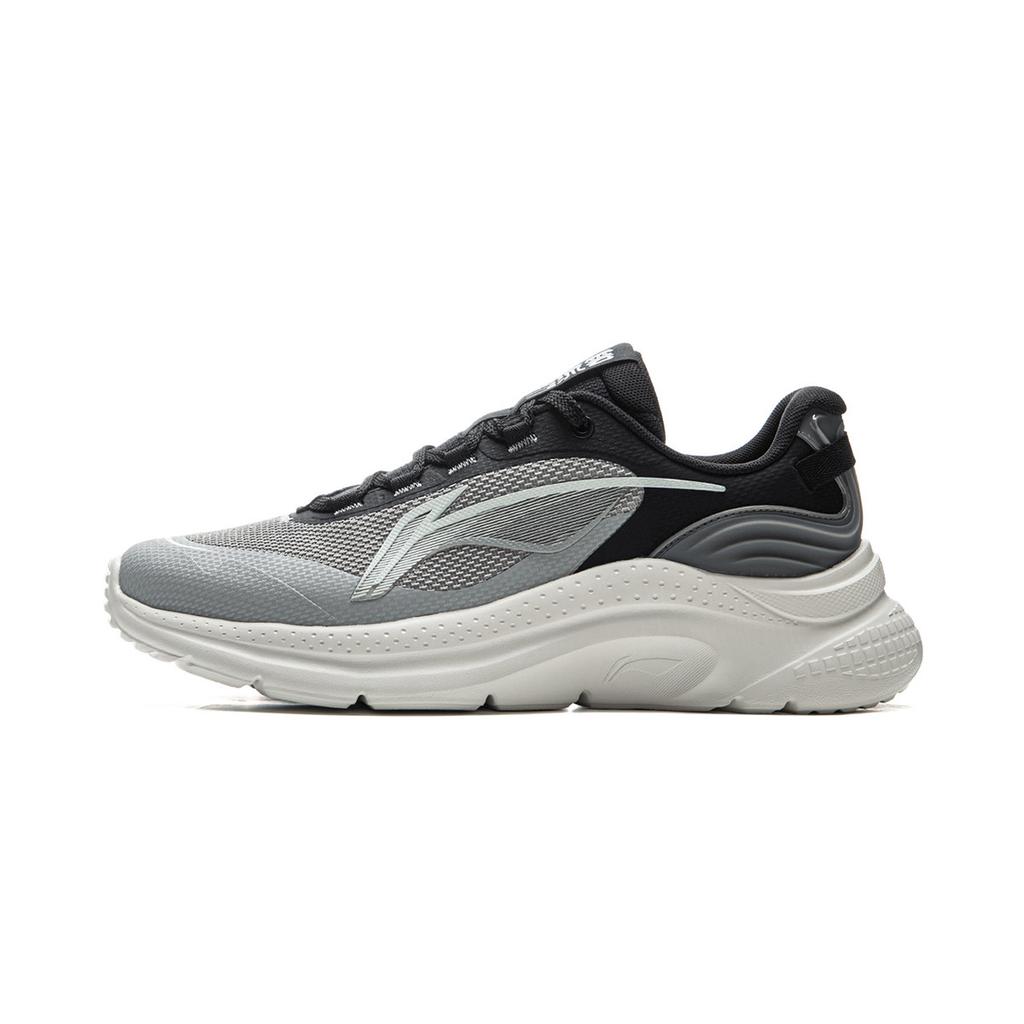 Li Ning Flow Cloud Soft Rebound Casual Running Shoes Men Sneakers Gray Black ARSV043-1