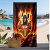 Belgien Fußball Druck Strandtuch Schnelltrocknend Super Saugfähig Weich Badetuch zum Schwimmen Strand Reisen Fan Souvenir Geschenk